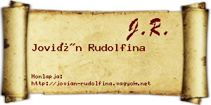 Jovián Rudolfina névjegykártya